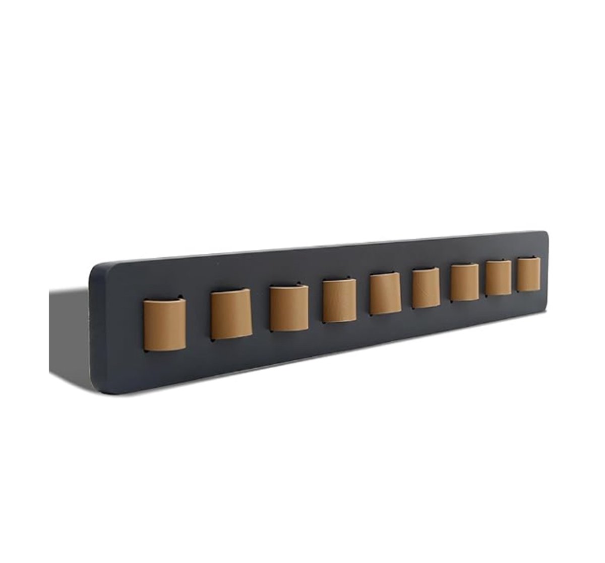 Glasses holder for the wall - glasses storage for multiple glasses - Store multiple glasses - Glasses holder - black - Sunglasses holder - wooden - 40*5.5*2.5cm - Image 1