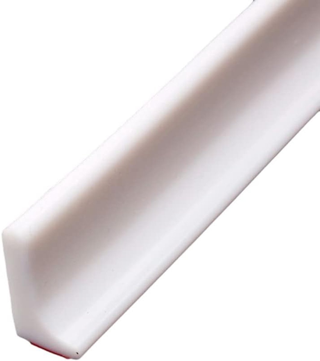 Shower Water Stopper - 1 m - T-type Shower Strip - Water Stopper - Self-Adhesive Sealant Edge - Sanitary Water Stopper - for kitchen and bathroom, shower screen, shower threshold, bathtub water dam, countertop edge trim - Image 1
