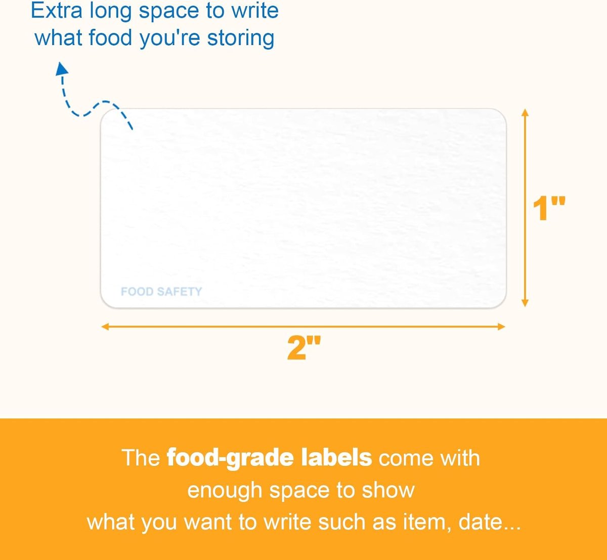 500 Pieces - Freezer Labels - Freezer Stickers - Food Labels - Best Before Labels - Labels - 2.5*5cm - Writable - For Containers, Boxes, Bags - Image 2