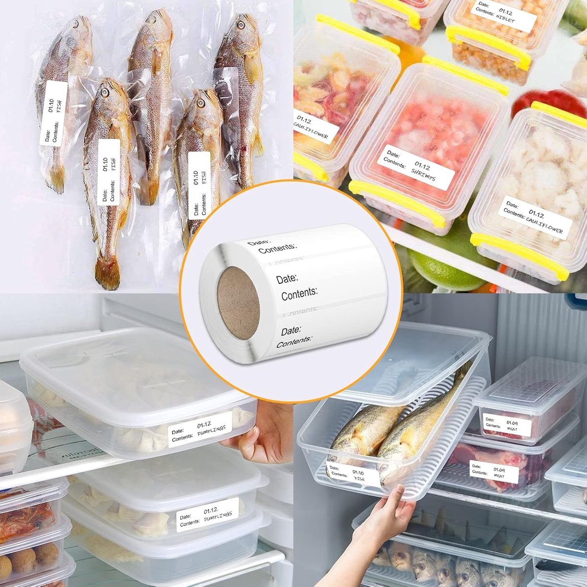 500 Pieces - Freezer Labels - Freezer Stickers - Food Labels - Best Before Labels - Labels - 2.5*5cm - Writable - For Containers, Boxes, Bags - Image 4