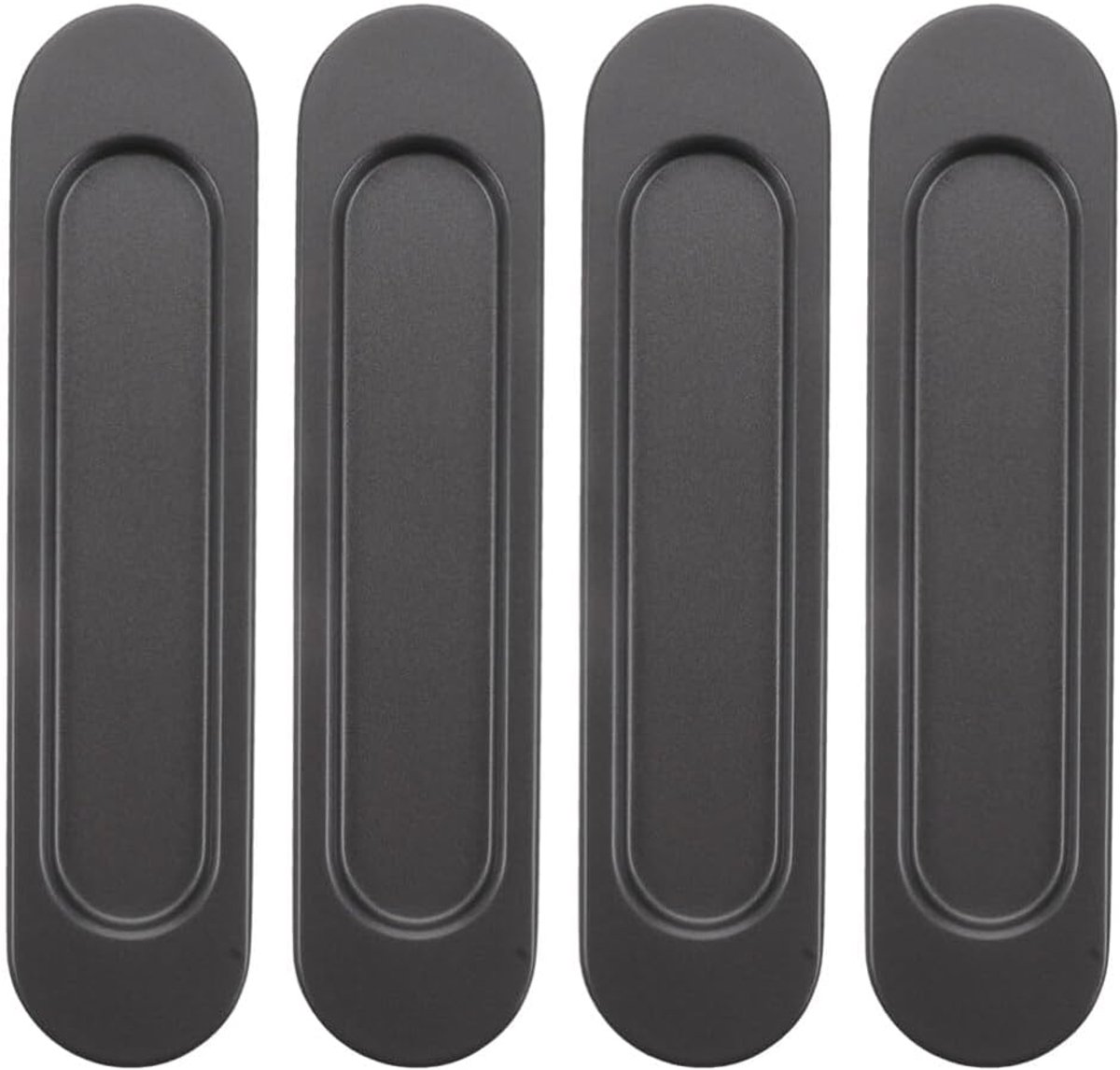 4 pieces - Sliding door handle - Sliding door handle - black - 149*35*6 mm - Furniture handle - Furniture handle - Door fitting - Furniture knob - Self-adhesive - metal - Image 1