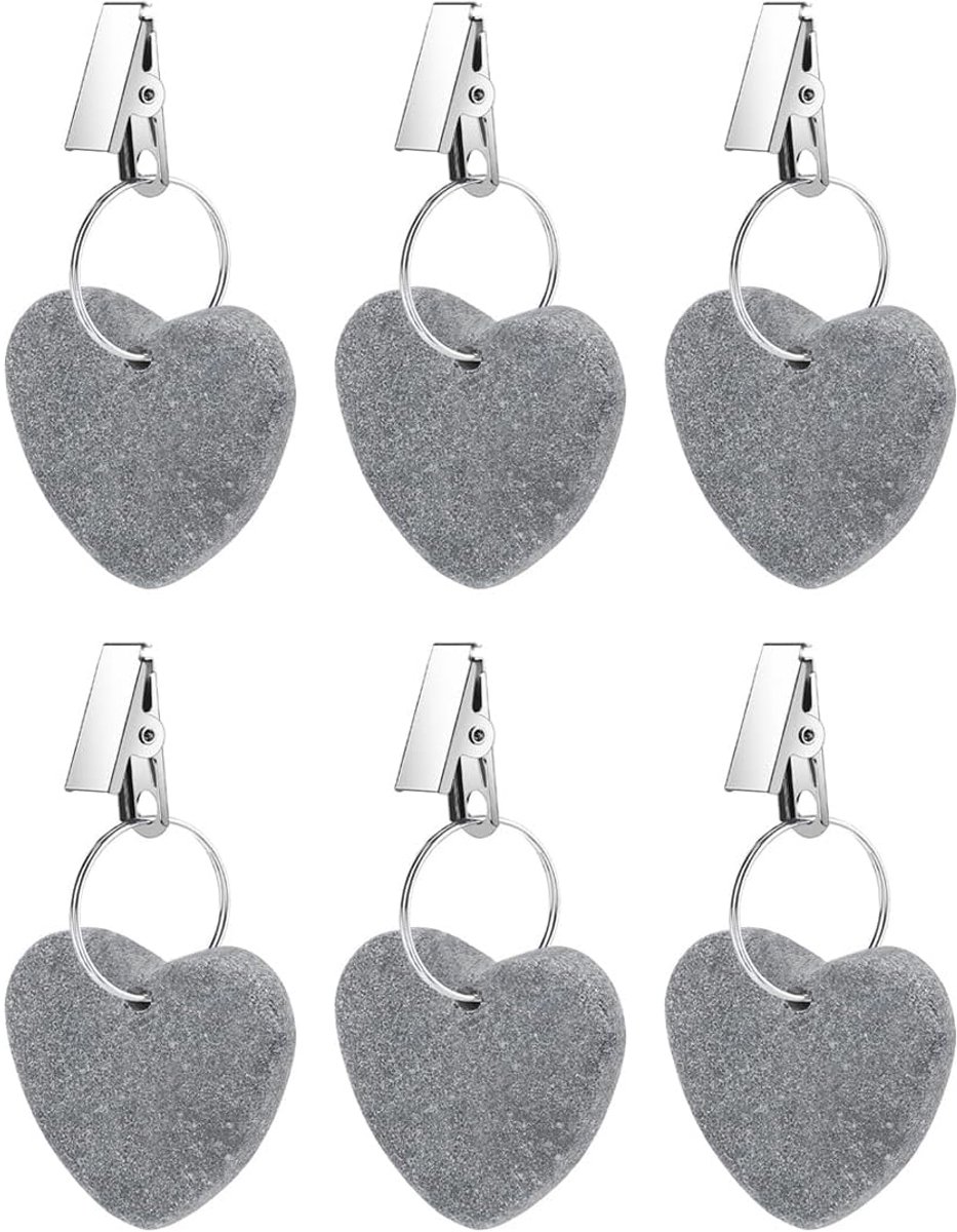 Table Weights - 6 pieces - Heavy Tablecloth Weights - Marble - Tablecloth Weights - Gray - Image 1