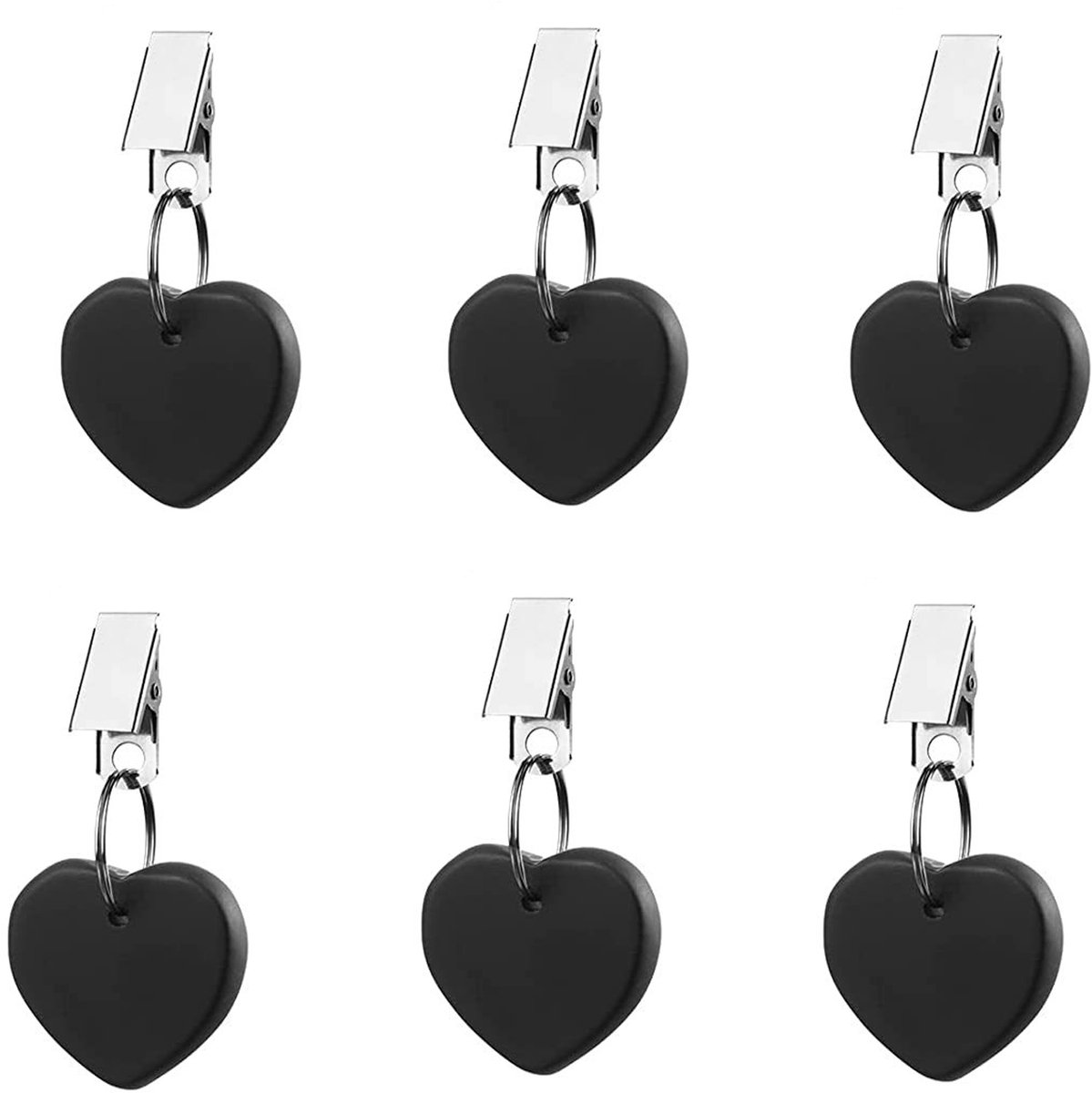 Table Weights - 6 pieces - Heavy Tablecloth Weights - Marble - Tablecloth Weights - Black - Image 1