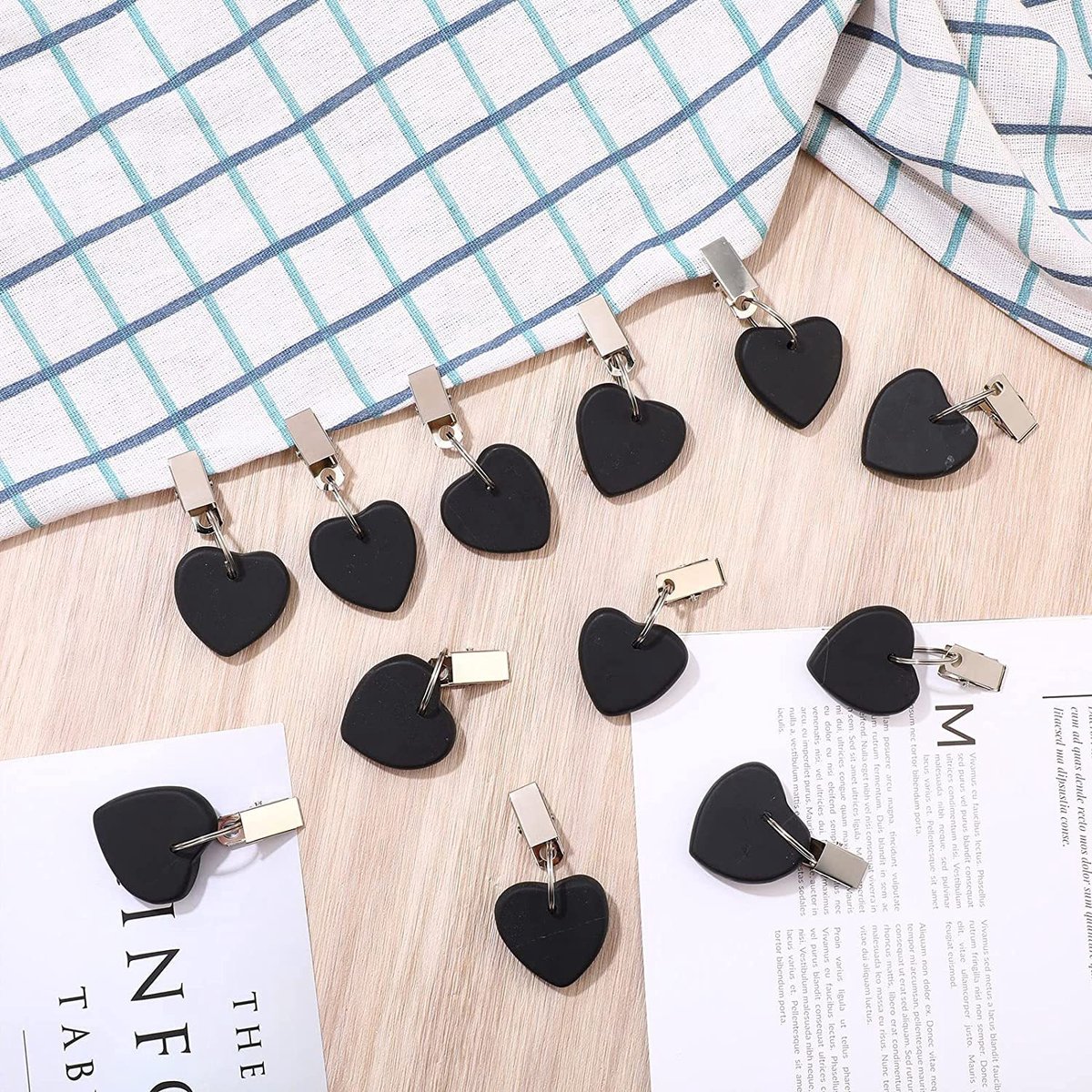 Table Weights - 6 pieces - Heavy Tablecloth Weights - Marble - Tablecloth Weights - Black - Image 3