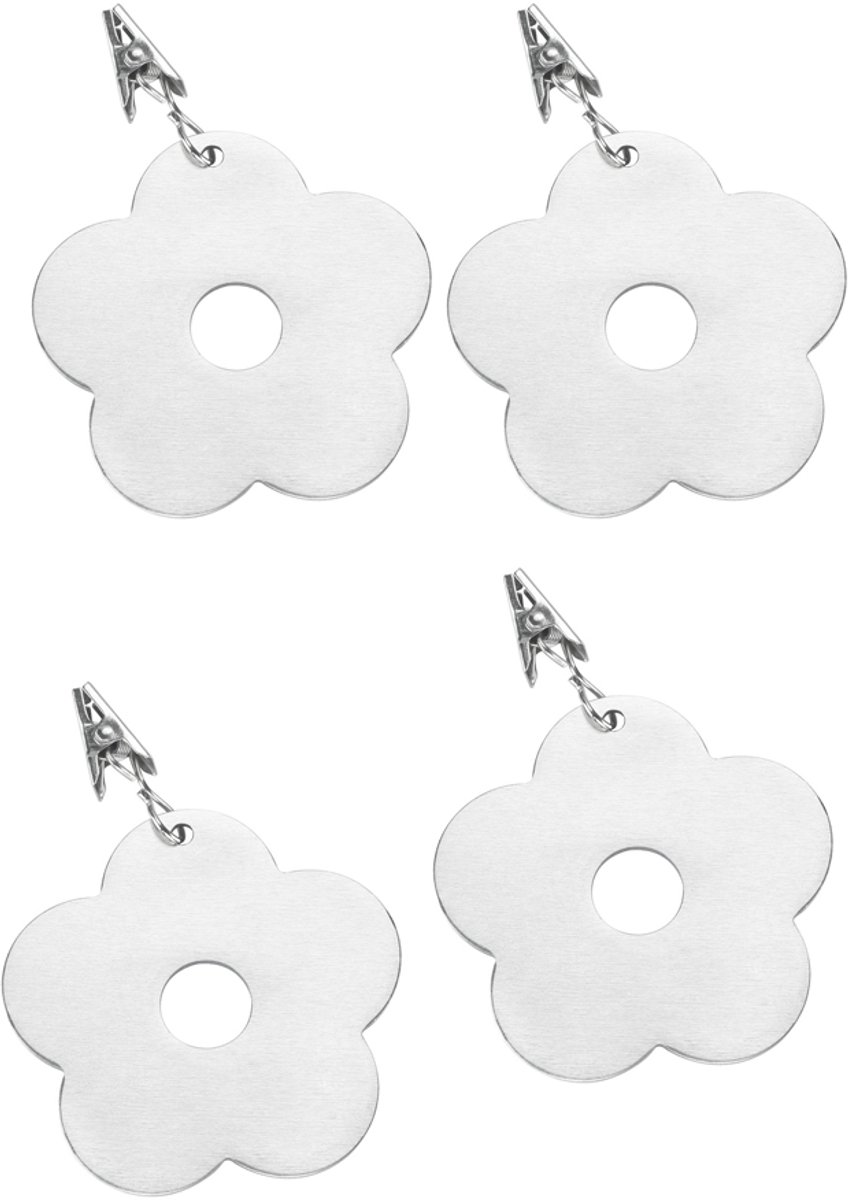 Table Weights - 4 pieces - Heavy Tablecloth Weights - Stainless Steel - Tablecloth Weights - Flowers - Image 1