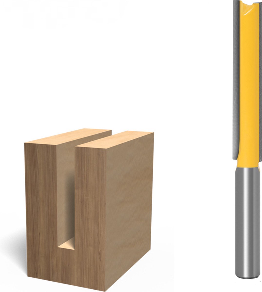 Groove cutter - Wood Groove Cutter Long Version - Shaft 8mm - 8*50mm - yellow - metal - Image 1