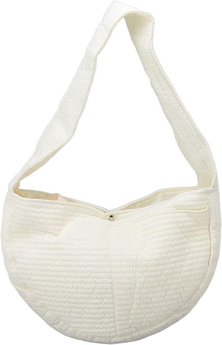 Pet Backpack - Backpack for Cat and Dogs - 40*11*26 cm - Shoulder Carrying Bag - Cat Carrier - Adjustable - For Small Dogs and Cats - For Pets from 5.5-6.5 kg - White - Canvas - Image 1