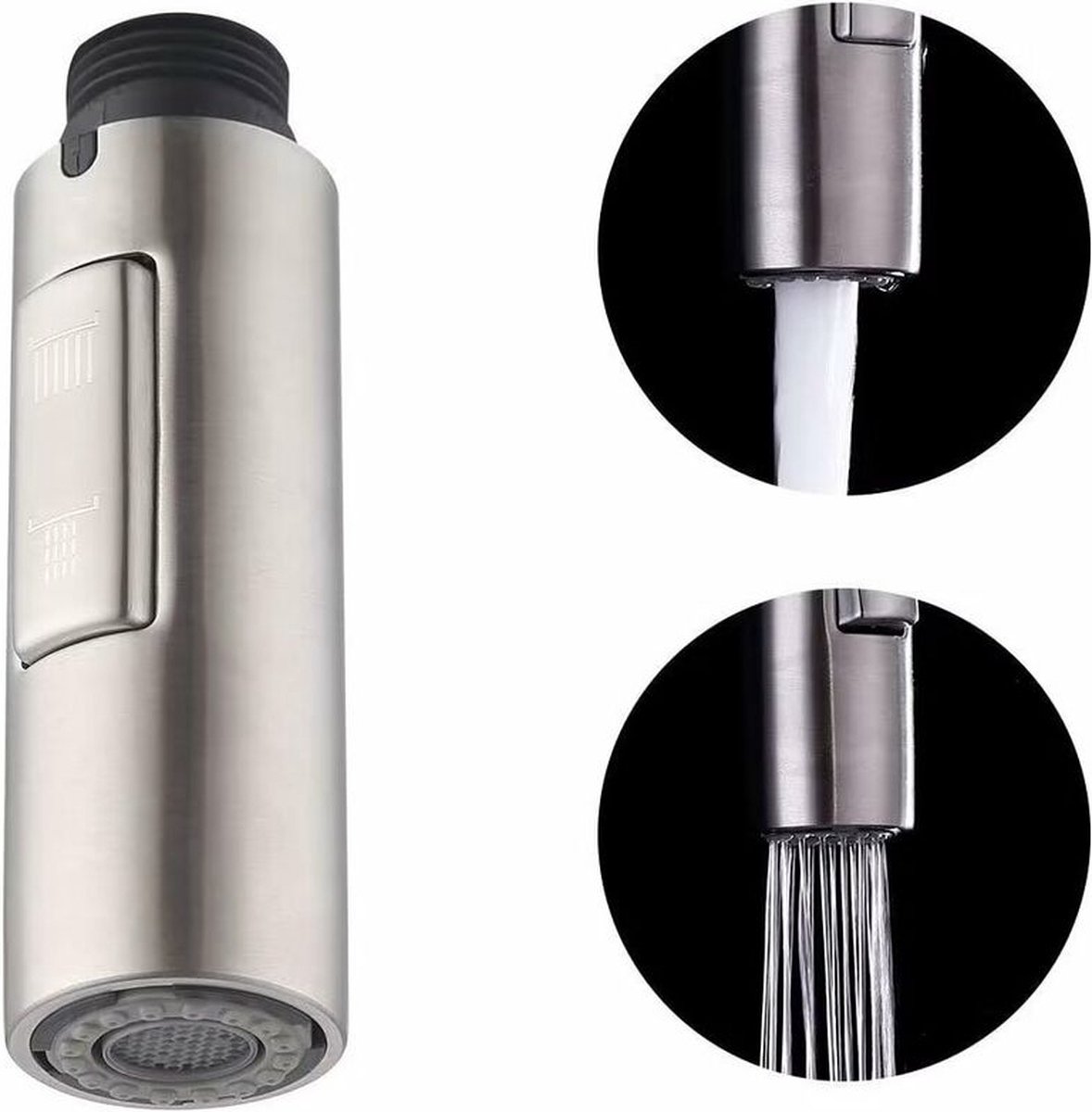 Faucet attachment - 2 functions - Faucet head - Washing dishes - Kitchen faucet - Water saving - Flexible faucet head - Extension rod - Faucet parts - Rotating faucet hose - Faucet nozzle - Sprayer - 1 piece - Image 1