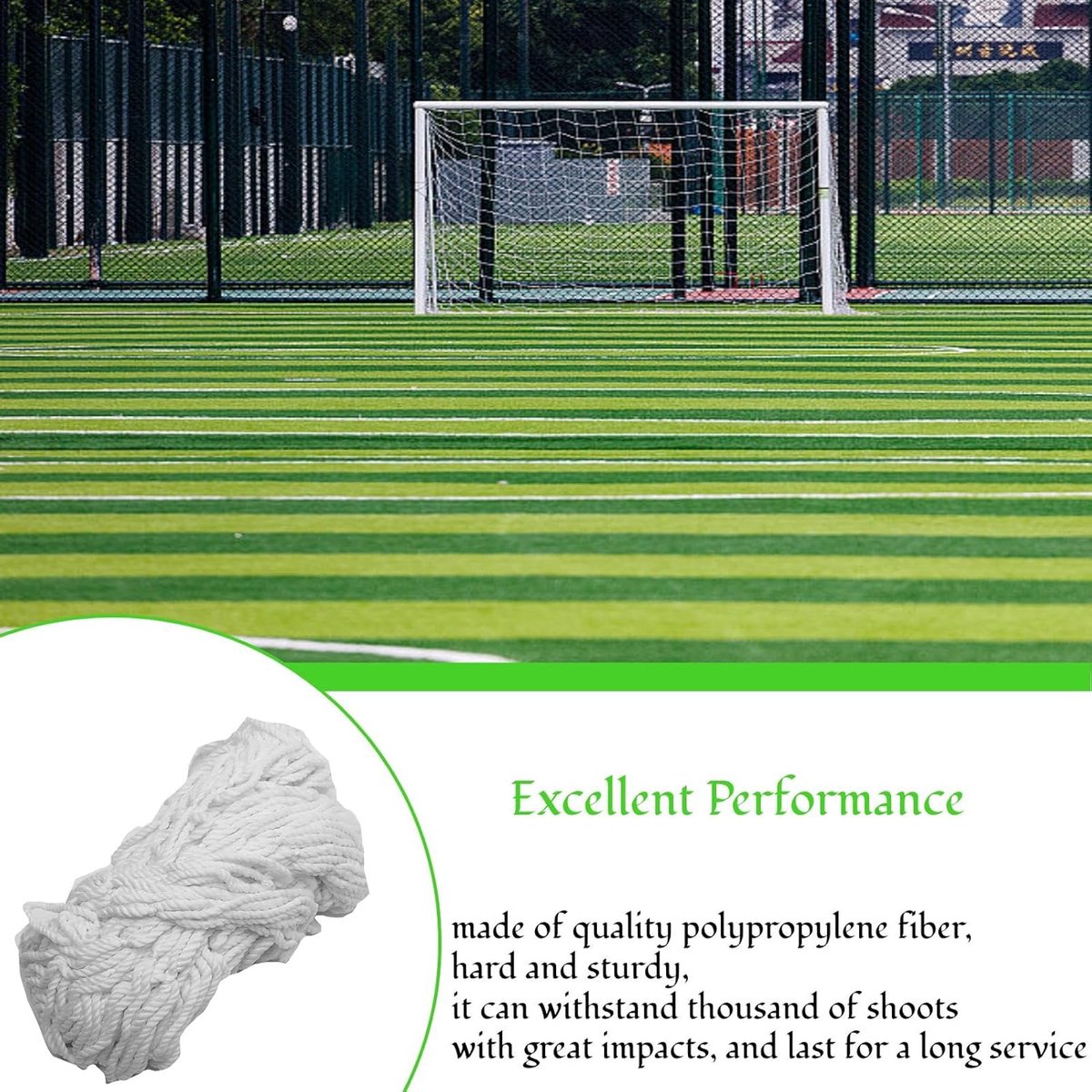 Soccer Net (Net Only) - 3x2M - Replacement net for soccer goals - Image 7
