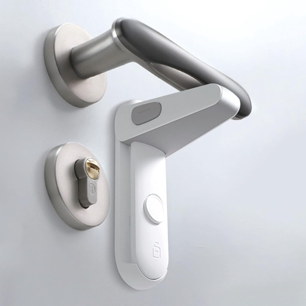 2 Pieces - Door lock - Door handle locks for childproof & pet-proof - Door handle locks for toddlers - Baby safety locks for toddlers - Image 1