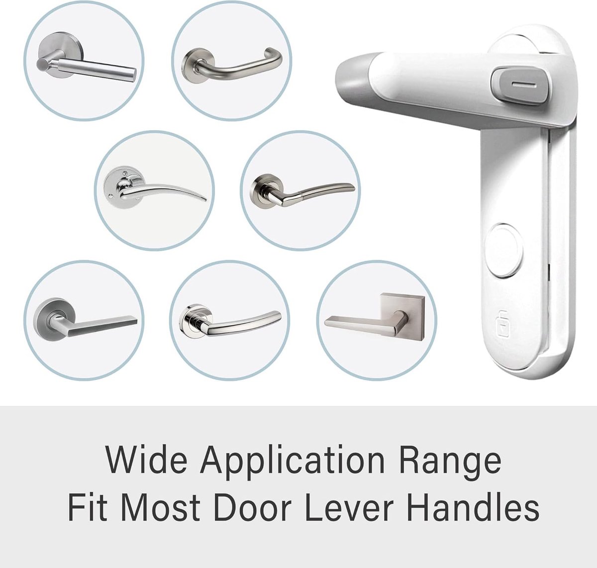 2 Pieces - Door lock - Door handle locks for childproof & pet-proof - Door handle locks for toddlers - Baby safety locks for toddlers - Image 2