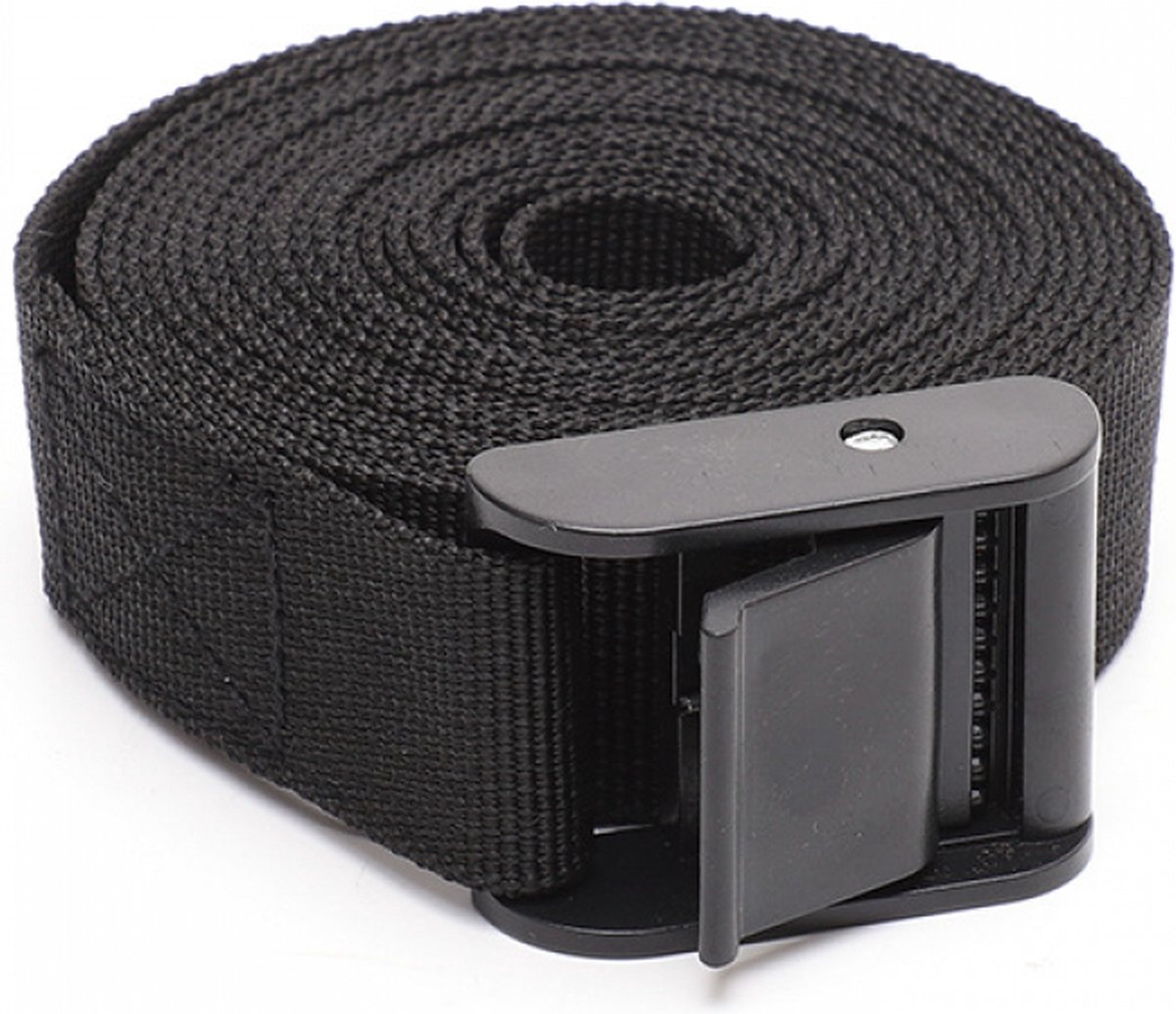 4 pieces - Tension straps - Lashing straps - Fastening straps - 25 MM * 1.5 meters long - Polyester fibers - Black - with buckle - adjustable - for vans, bicycles, trailers, luggage - Image 3