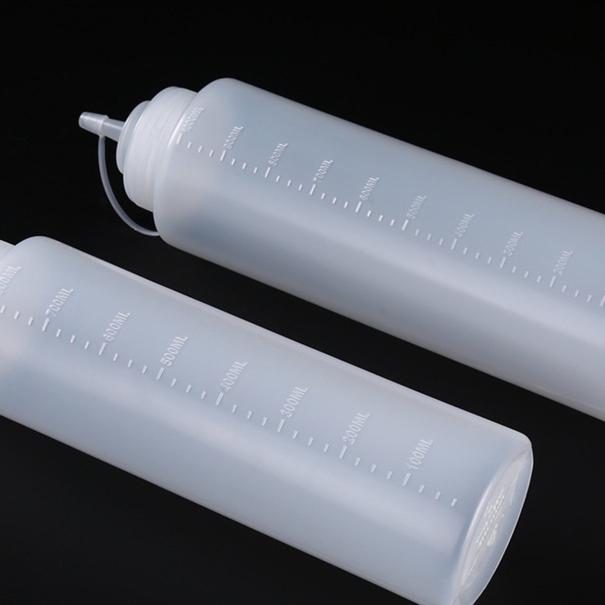 3 pieces - 360 ml - Squeeze bottle - dosing bottle - sauce bottles - Squeeze bottle for garnish, sauce or batter - sauce bottle - Garnish bottle - plastic - white - with spout cap - 6*6*20cm - Image 5
