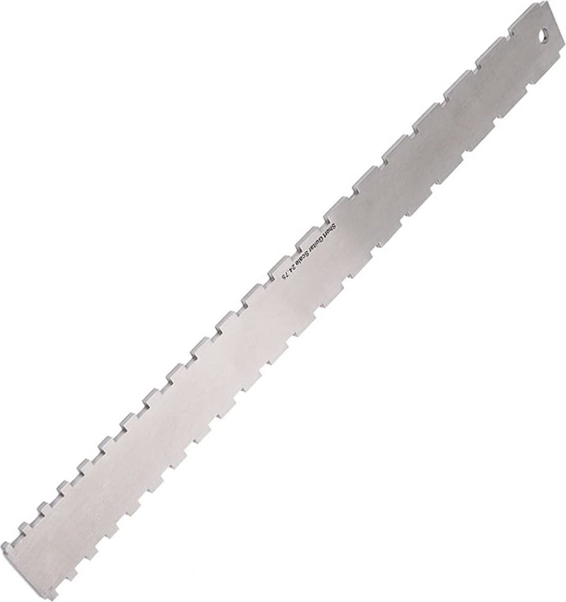 Guitar Neck Notched Straight Edge Luthiers Tool, Notched Fretboard Straight Edge Luthiers Measuring Tool for Guitars Neck Leveling Ruler - Double Teeth - 420*37*2.5mm - For 62-65cm Guitar Frets - Image 1