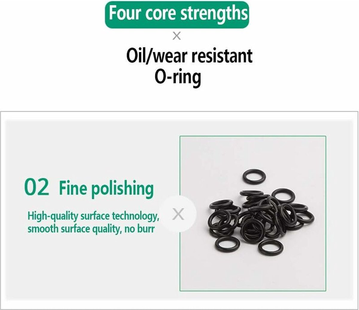 O-rings rubber rings - 225 pieces - 18 sizes - 6x2mm - with assortment box - Image 5