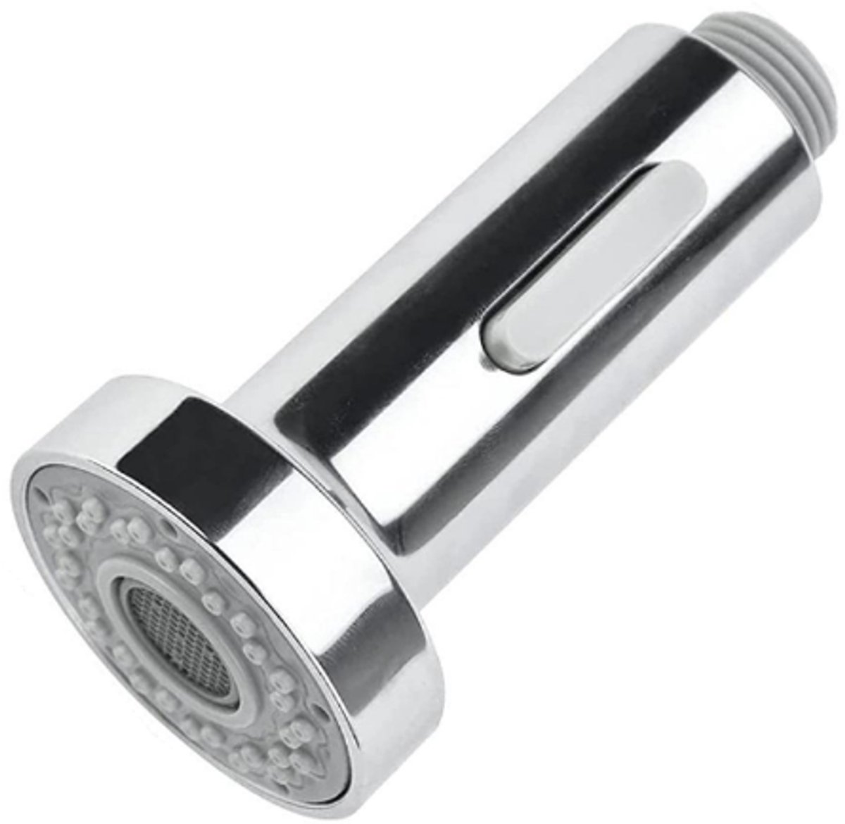 Extendable faucet head - Kitchen faucet head - Spray head - Faucet connector - Faucet attachment - Universal G1/2 - Faucet extension - 2-function - ABS chrome plated - silver - 100*52*52mm - Image 1
