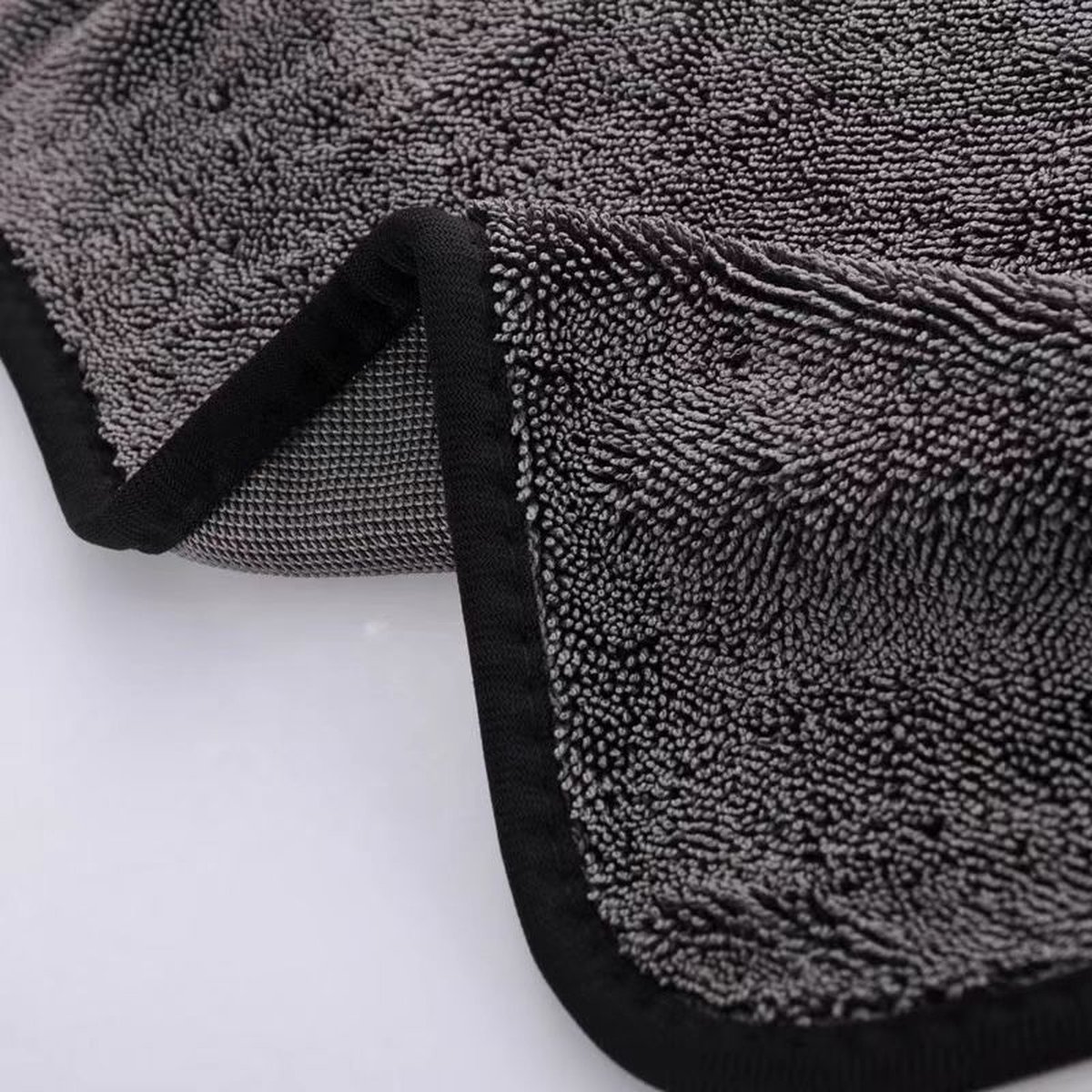2 pieces - Microfiber cloth - drying towel - drying towel - Drying cloth - Cleaning towels - 40*40 cm - 600 g/m² - gray - Absorbent - for shower, bathroom and car washing - Image 6