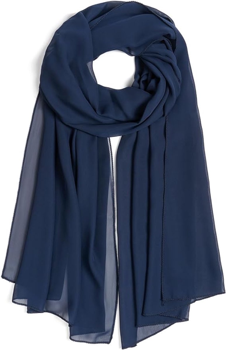 Shawl - Chiffon Scarf - Women's Scarf - Thin Wrap Scarf - Stole - Shawl - Blue - 200*70cm - Shawls for Evening Dresses - Chiffon Stole - for Bride Wedding Shawl - Image 1