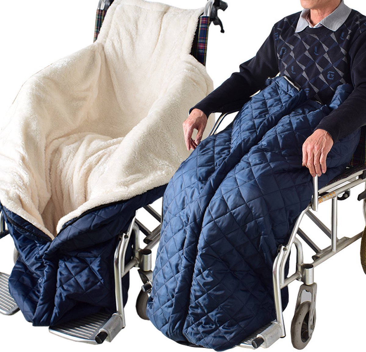 Wheelchair Blanket – Footmuff – Wind and Waterproof – Unisex – Cashmere Lined – Wheelchair Footmuff Adults – Warm & Comfortable – One Size – Stay Warm in Winter – 130*65cm – Waterproof – Waist Size - Image 1