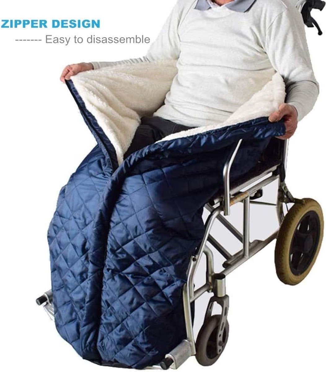 Wheelchair Blanket – Footmuff – Wind and Waterproof – Unisex – Cashmere Lined – Wheelchair Footmuff Adults – Warm & Comfortable – One Size – Stay Warm in Winter – 130*65cm – Waterproof – Waist Size - Image 7