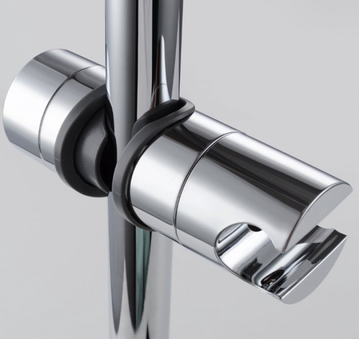 Shower Rail Slider - Hand Shower Bracket - ABS - Adjustable - Shower Head - Universal Shower Holder - Shower Head Holder - Hand Shower Holder - For Hand Shower or Shower Head for Bathroom - Suitable for Ø 18-25mm - Silver - Image 7