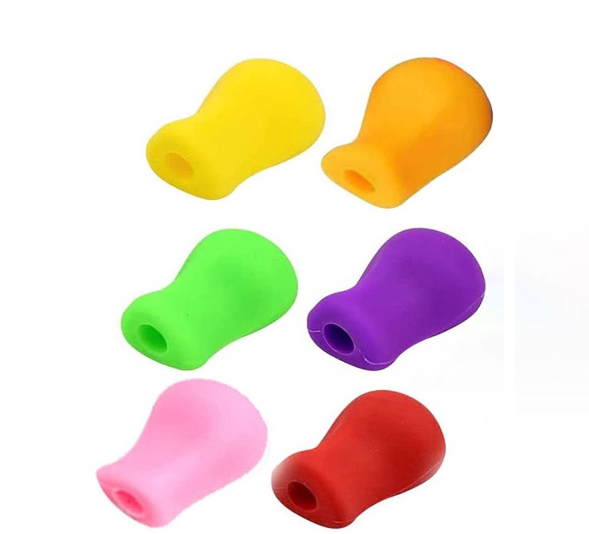 6-Pencil Grip - Soft Grip - Pencil Grips - Children/Adults - Silicone - Ergonomic Posture Correction Writing Tool - Image 1
