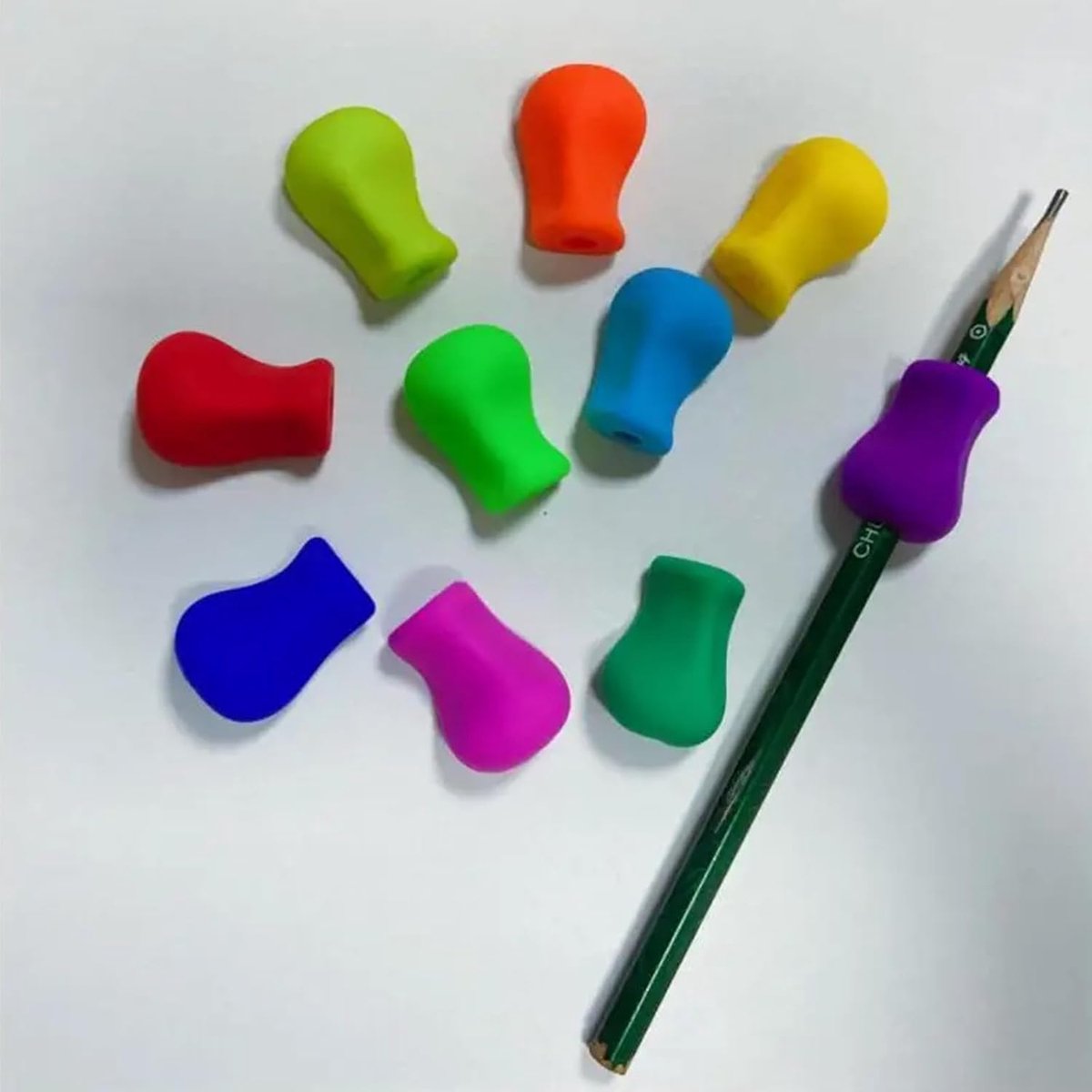 6-Pencil Grip - Soft Grip - Pencil Grips - Children/Adults - Silicone - Ergonomic Posture Correction Writing Tool - Image 3