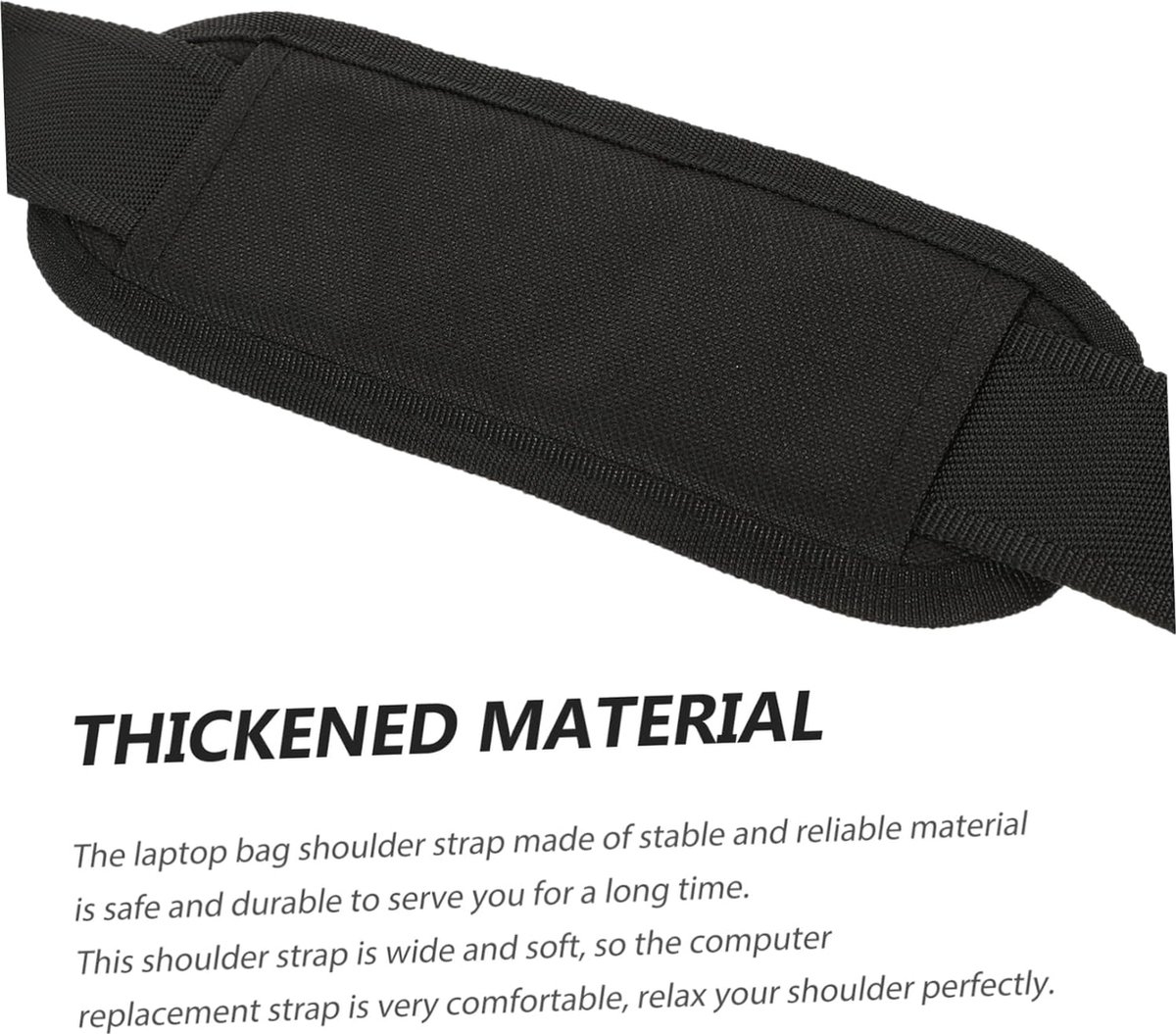 Bag strap - shoulder strap - adjustable shoulder strap - for shoulder bag, carrying bags - accessories - bag strap - computer bag strap - single shoulder strap - black - nylon - 133cm*3.8cm - Image 3