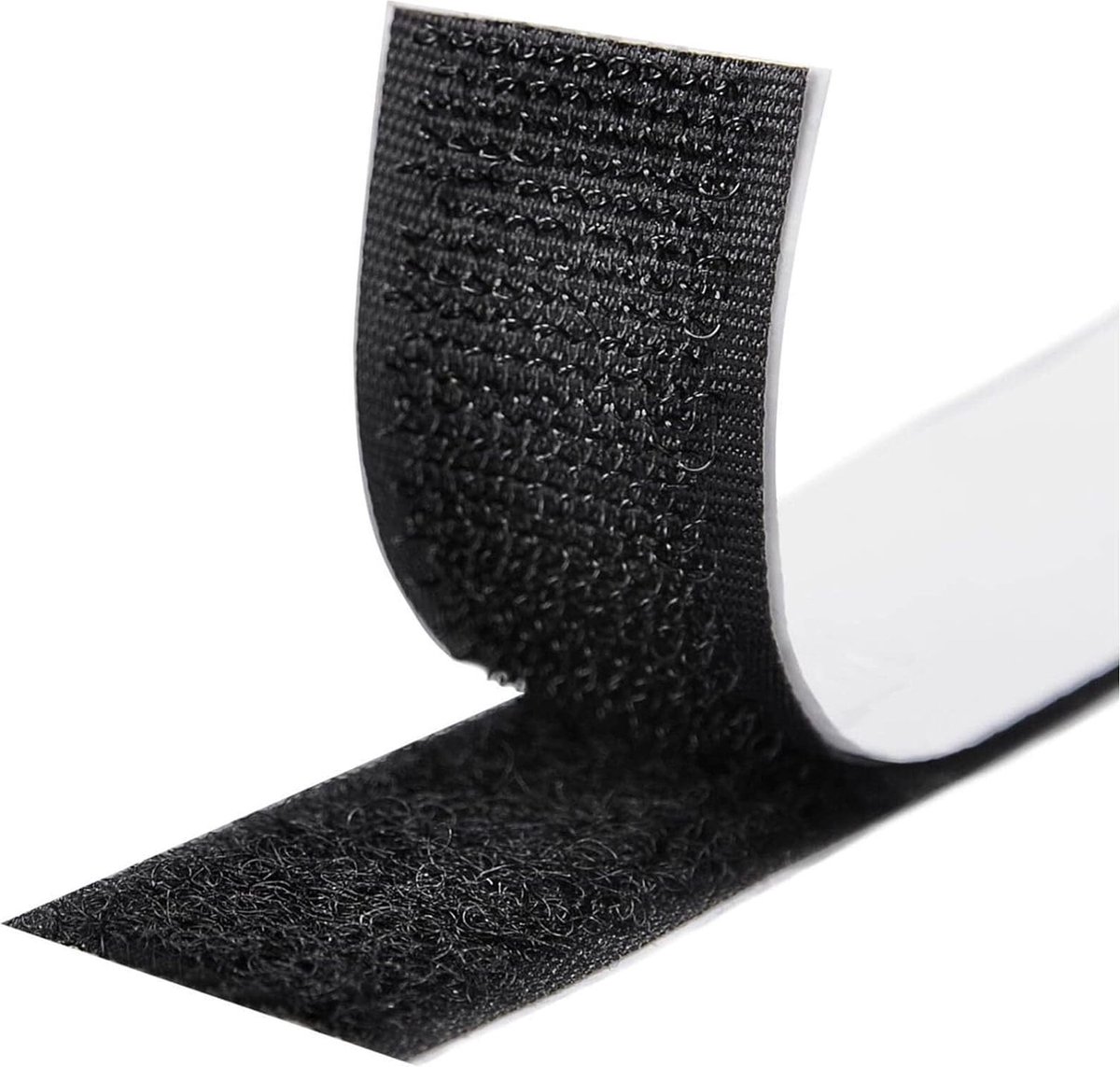 Self-adhesive hook and loop tape 10 meters - black hook and loop tape - extra strong - Strong double-sided self-adhesive tapes - Black - 10m * 2cm - Grip tape - Hook and loop tape - Image 1