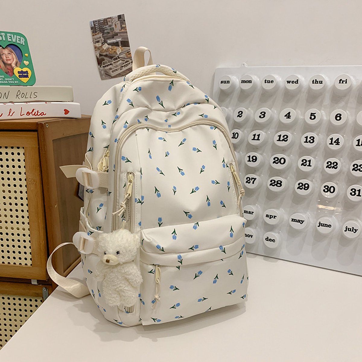 Backpack - School Bag - Backpack - Girl Backpack - School Backpack - School Bag - Tablet Backpack - 20 Liters - Orchids - Image 1