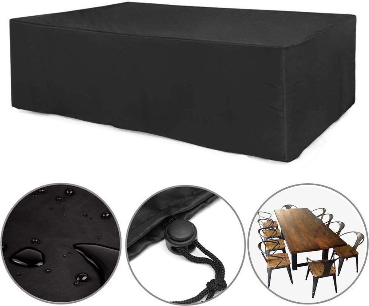 Garden furniture cover - waterproof - durable - 210D Oxford cloth - 240*140*90cm - black - outdoor - Protective cover for garden table and chair - Dustproof and waterproof - Image 1