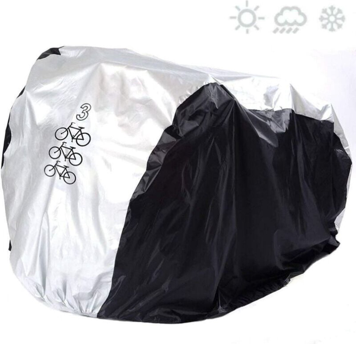 Protective cover - 3 bicycles - Saddle cover - Storage bag - 210D - All weather - 200*105*110 cm(L) - waterproof - dustproof - UV protection - Cover - Image 1