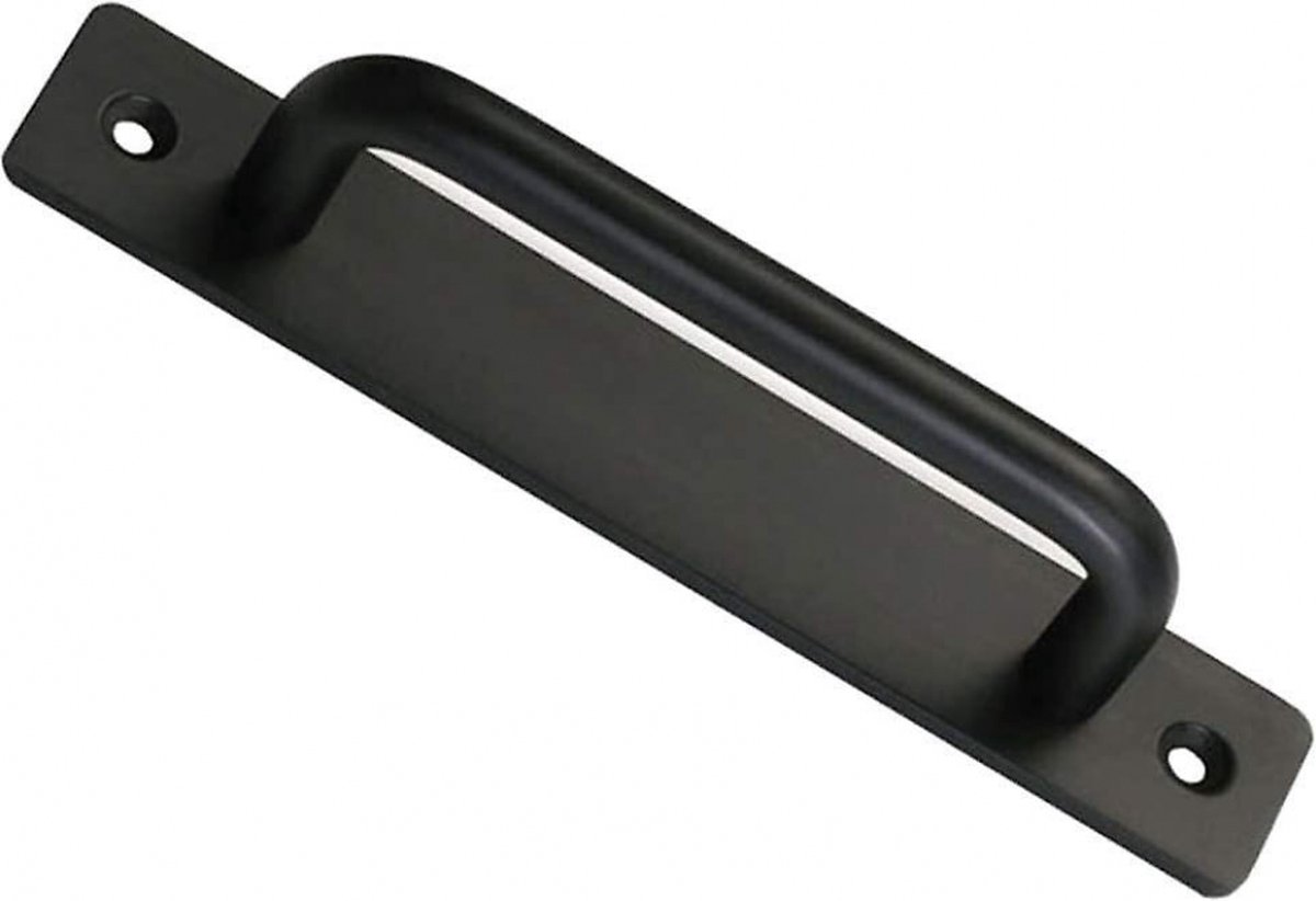 Sliding door handles - Black handle - Cabinet handles - Furniture handle - Handles - Robust - Door handle - Metal - including mounting bolts - for cabinet kitchen furniture bedroom - Image 1