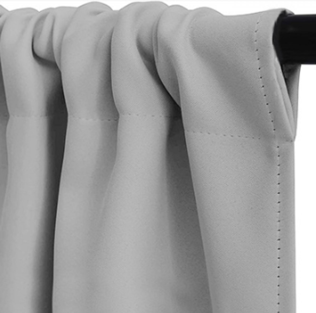 2 pieces - Curtain - Small window curtains - for bedroom kitchen cupboard child basement camper curtains - 76*60cm - Light gray - Blackout curtain - Polyester - Image 2