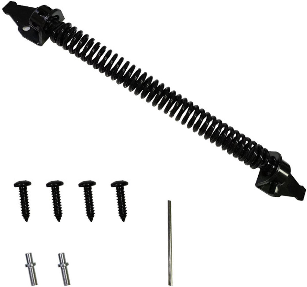 Door closers - Door spring - Gate spring - Gate spring - 36cm - Outdoor door closer - Gate latches - Garden gate spring - Black - Carbon steel - For wooden fences door - Image 3