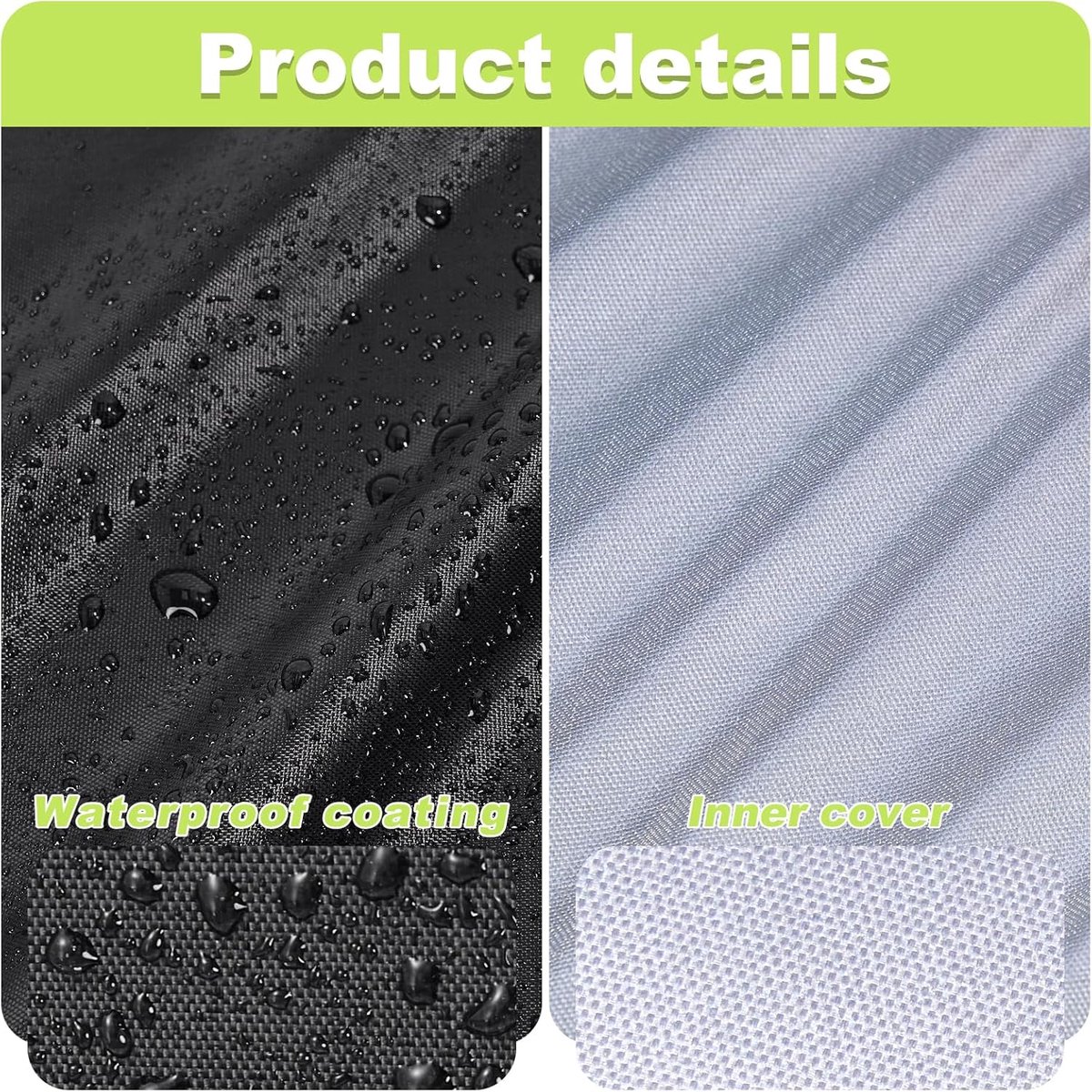 Garden Chair Cover - Waterproof Protective Cover for Garden Furniture - Protective Cover for Garden Chairs - Cover Suitable for Stackable Chairs - 89*89*120/89cm - Black - 210D Oxford Cloth - Waterproof - Durable - Garden Furniture Covers - Garden Furnitu - Image 4