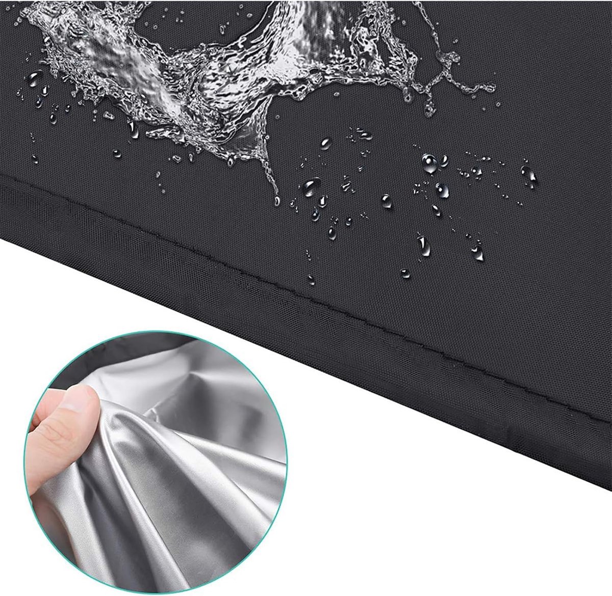 Garden Chair Cover - Waterproof Protective Cover for Garden Furniture - Protective Cover for Garden Chairs - Cover Suitable for Stackable Chairs - 89*89*120/89cm - Black - 210D Oxford Cloth - Waterproof - Durable - Garden Furniture Covers - Garden Furnitu - Image 7