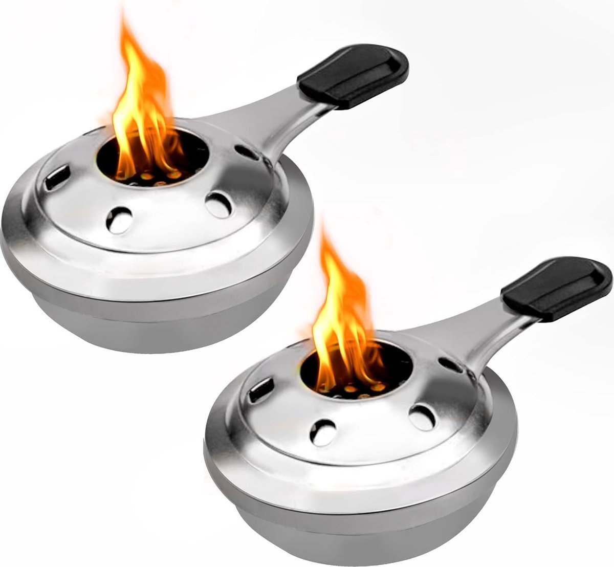 2pcs Portable Stainless Steel Alcohol Stove, Detachable Fondue Alcohol Burner, Gummy Alcohol Burner for Outdoor Camping, Environmentally Friendly - Image 1
