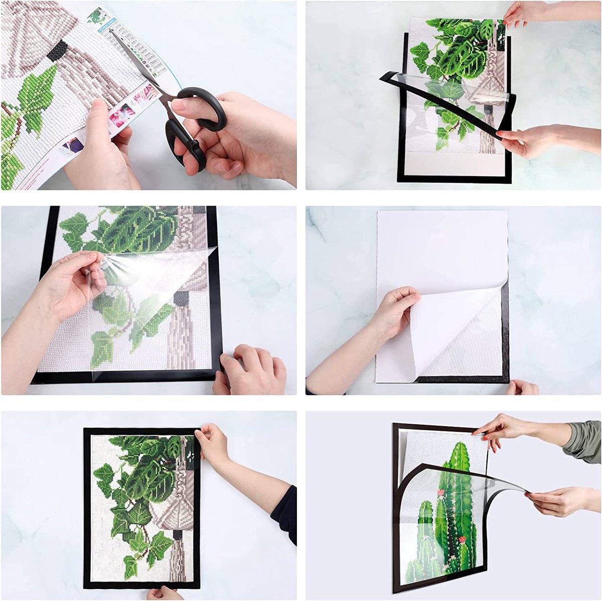Magnetic frame for diamond painting 30x40 cm - Self-adhesive - 2 pieces - Image 2