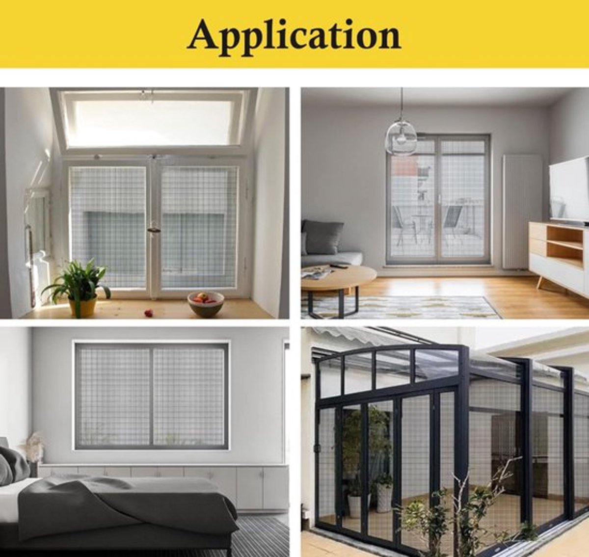 piece - Window screen 120 x 250 cm - Black - Mesh - Universal Window Screen - Custom-made screen mesh - Make your own screen - Anti-mosquito - Insect screen - Door screen - Image 4