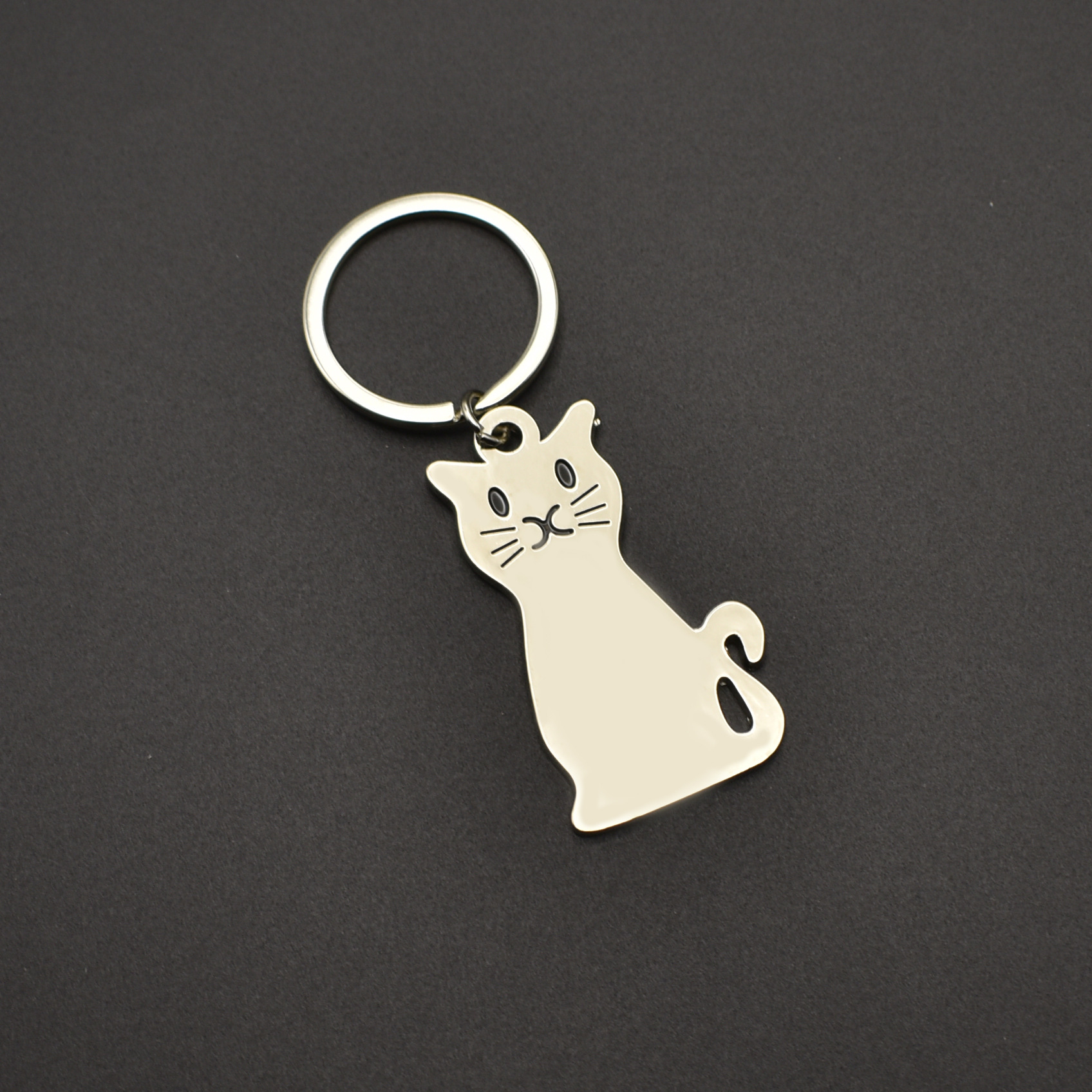 Keychain - Cat Keychain - Cute Keychain - Perfect Gift for Lovers, Friends and Best Friend - Silver - Image 1