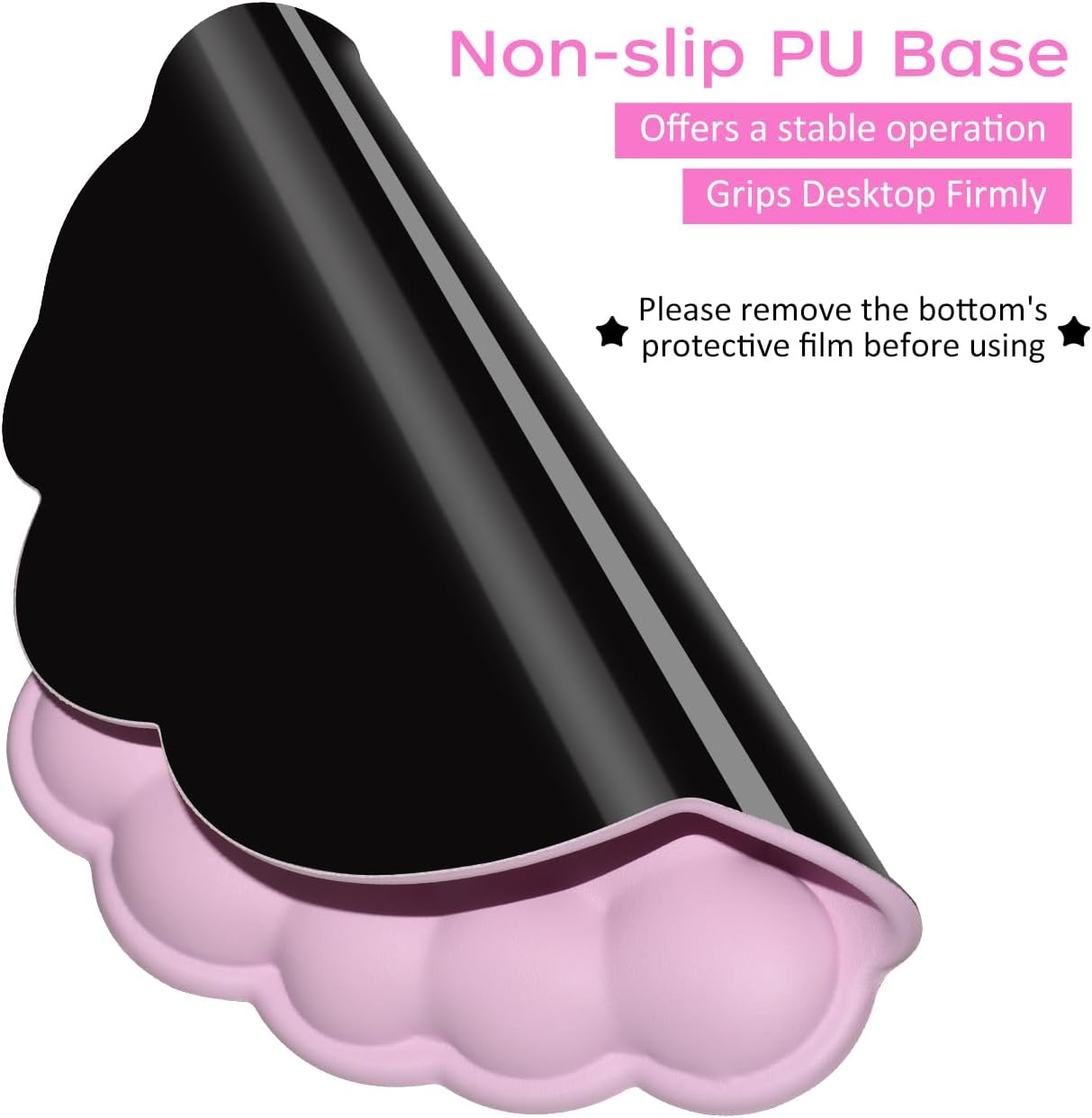 Mouse pad - Mouse pad with wrist rest - Ergonomic mouse pad - Mouse pad with leather surface, suitable for computers, laptops, office, home and travel, with non-slip bottom - Image 6