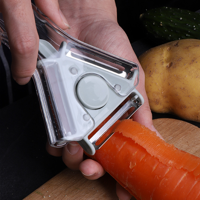 Peeler - 3-in-1 peeler - Ergonomic - Can be used for peeling, grating and slicing - Blue - Image 3