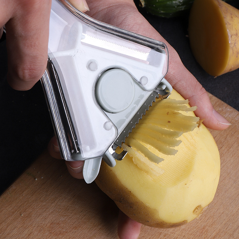 Peeler - 3-in-1 peeler - Ergonomic - Can be used for peeling, grating and slicing - Blue - Image 4