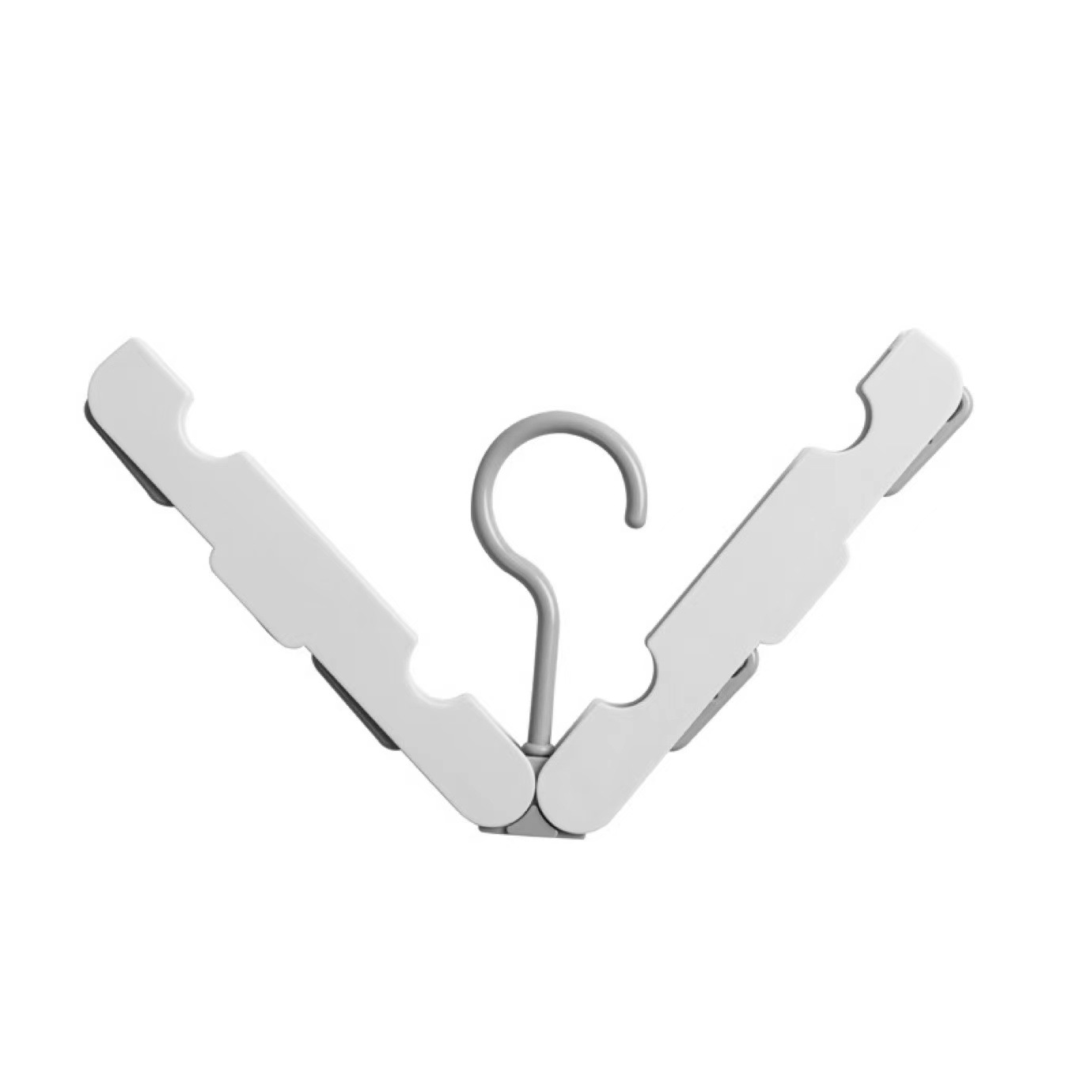 Folding Clothes Rack - Hanging Clothes Rack - Portable Folding Hanger with Hook - Ideal for Travel, Campers, Travelers and Small Spaces - Two-Piece Pack - Grayish White - Image 1