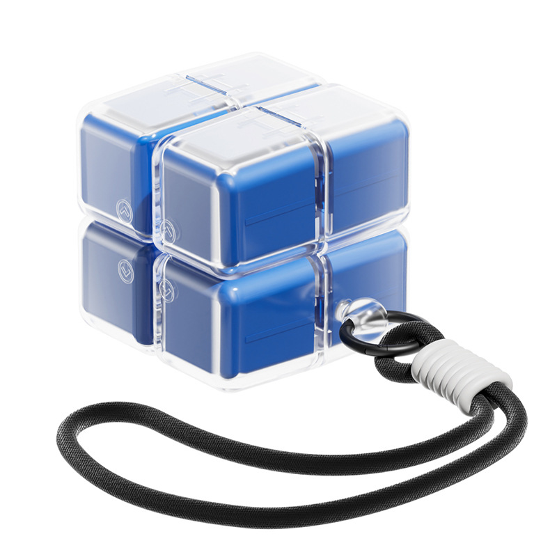 Medicine box - 7-day medicine box - Weekly pill box - Portable pill box for travel - Easy to open - 8 compartments - For storing vitamins and medicines - Blue - Image 1