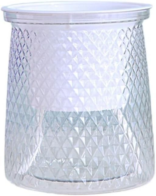 Flower pots - Plastic flower pots - sustainable garden supplies - hydroponic flower pots - visible water level - With absorbent cotton rope - Ø 10 x H 12 cm - Transparent - Image 1