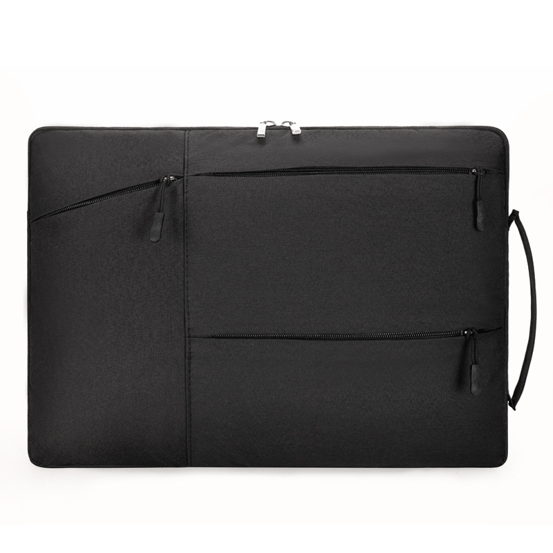 Laptop Case - Suitable for 13/14/15.6 inches - Zippered Laptop Case - Laptop Sleeve - Waterproof Oxford Cloth - Scratch and Wear Resistant, Easy to Carry - Black - Image 1