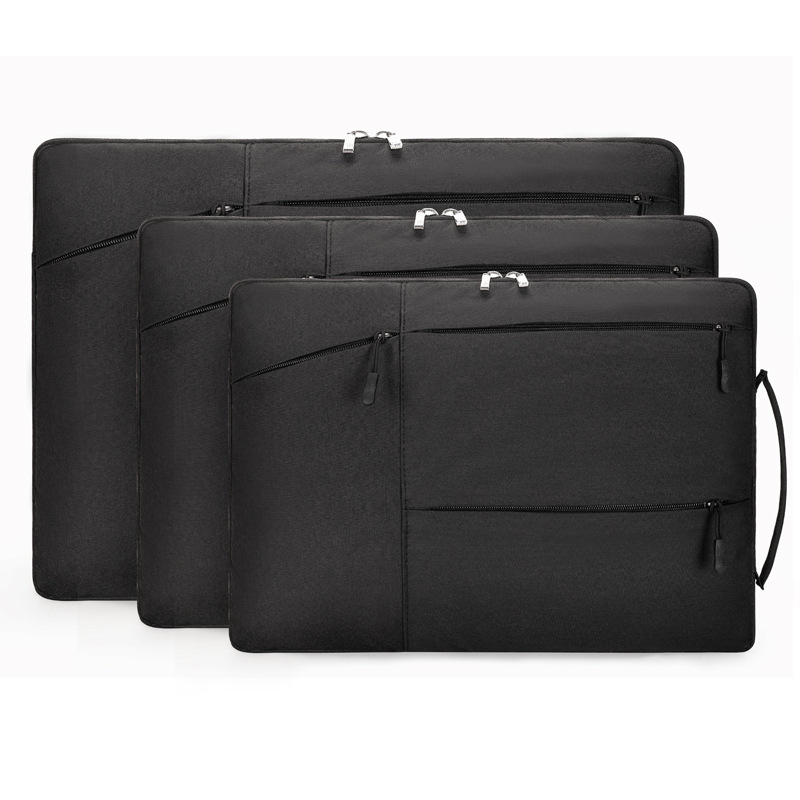 Laptop Case - Suitable for 13/14/15.6 inches - Zippered Laptop Case - Laptop Sleeve - Waterproof Oxford Cloth - Scratch and Wear Resistant, Easy to Carry - Black - Image 6
