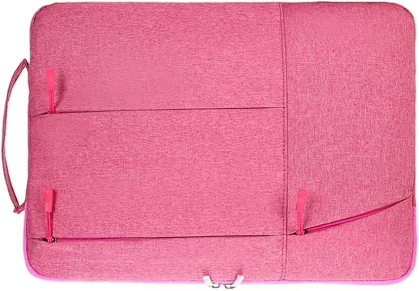 Laptop Case - Suitable for 13/14/15.6 inches - Zippered Laptop Case - Laptop Sleeve - Waterproof Oxford Cloth - Scratch and Wear Resistant, Easy to Carry - Pink - Image 2